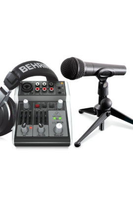 Behringer PODCASTUDIO 2 USB - комплект для домашней звукозаписи и подкастинга. Артикул 453701