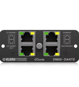 KLARK TEKNIK DM80-DANTE - аудиоинтерфейс DANTE 16 I/O и ULTRANET 16 OUT для DM8000 Артикул 454839