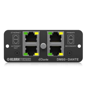 KLARK TEKNIK DM80-DANTE - аудиоинтерфейс DANTE 16 I/O и ULTRANET 16 OUT для DM8000 Артикул 454839
