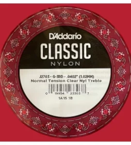 D'ADDARIO J2703 - струна 3-я для классической гитары без обмотки Артикул 454999